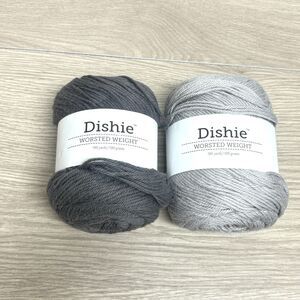 Dishie Knit Picks Lot Of 2 Worsted Weight Cotton Yarn 190yds 100 gram Gray New